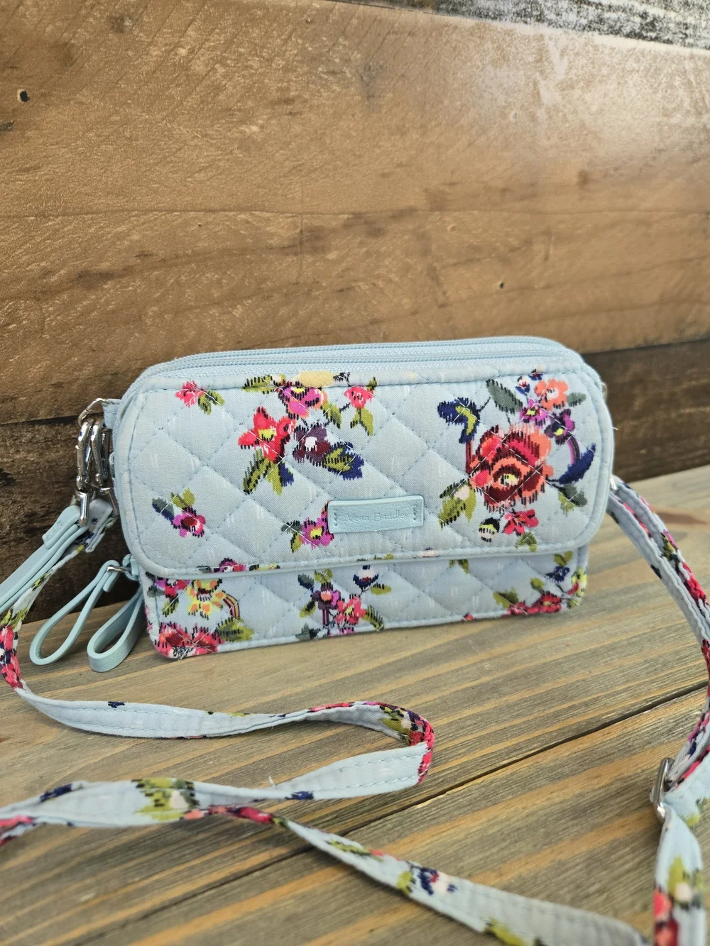 Vera Bradley Iconic RFID All Together Crossbody -WATER BOUQUET-
